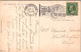 MA, NEW BEDFORD - Harbor by moonlight - 1909 flag postmark on postcard - C06323