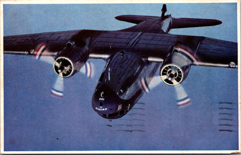 Plane postcard - UNITED Air Lines #103 under nose, close up postcard - C06521