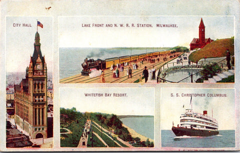 WI, Milwaukee - Multi view postcard - C08047