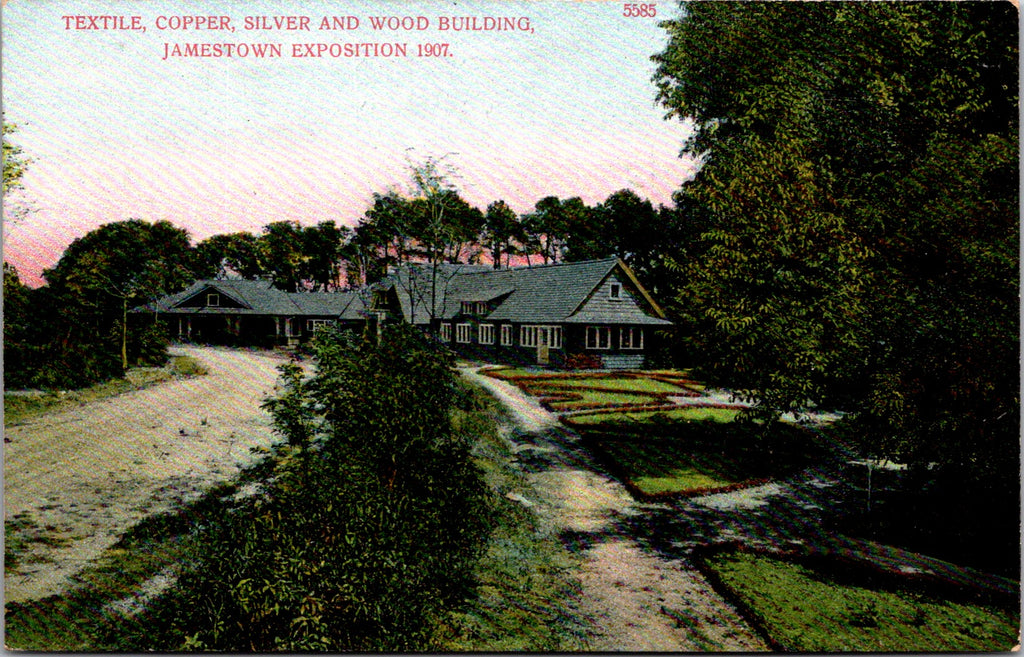 VA, Jamestown - Exposition - Textile, Copper, Silver, Wood bldgs - C08118