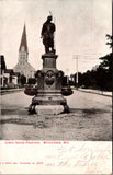 WI, Watertown - Lewis Indian Fountain closeup in the street postcard - C08141