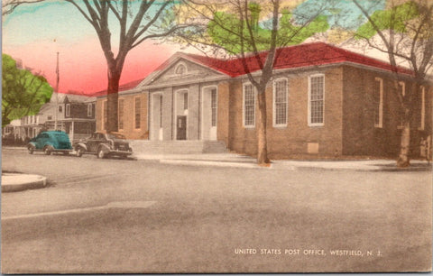 NJ, Westfield - US Post Office, PO postcard - C08188