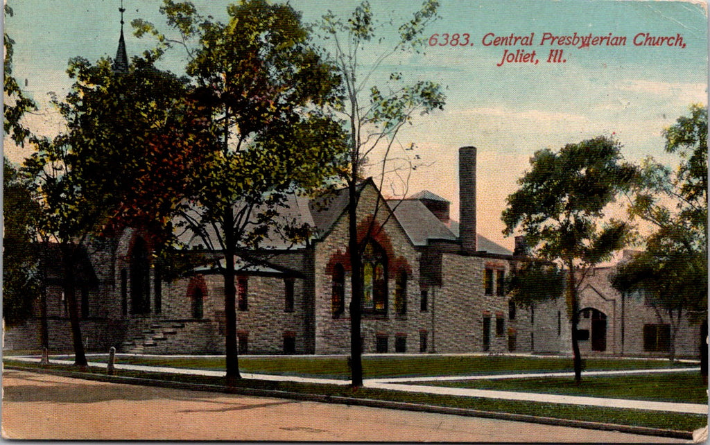 IL, JOLIET - Central Presbyterian Church postcard - C08193