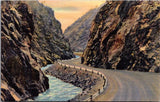 CO, ESTES - Thompson Canon - road, cliffs etc postcard - C08314