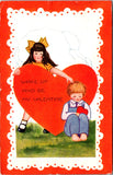 Valentine postcard - WAKE UP AND BE MY VALENTINE - Whitney Made - C08755