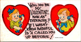 Valentine postcard - Actual valentine card - WILL YOU BE MINE - C08784
