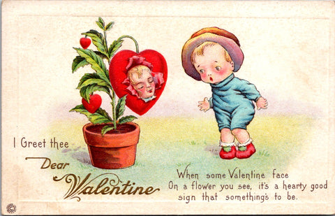 Valentine postcard - I GREET THEE DEAR VALENTINE - C17059