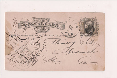 FL, LIVE OAK - 1881 Liberty Postal Card - C17118