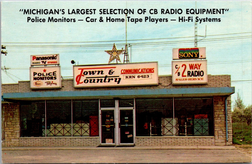 MI, DRAYTON PLAINS - Town and Country, CB Radio, Police Monitors store postcard