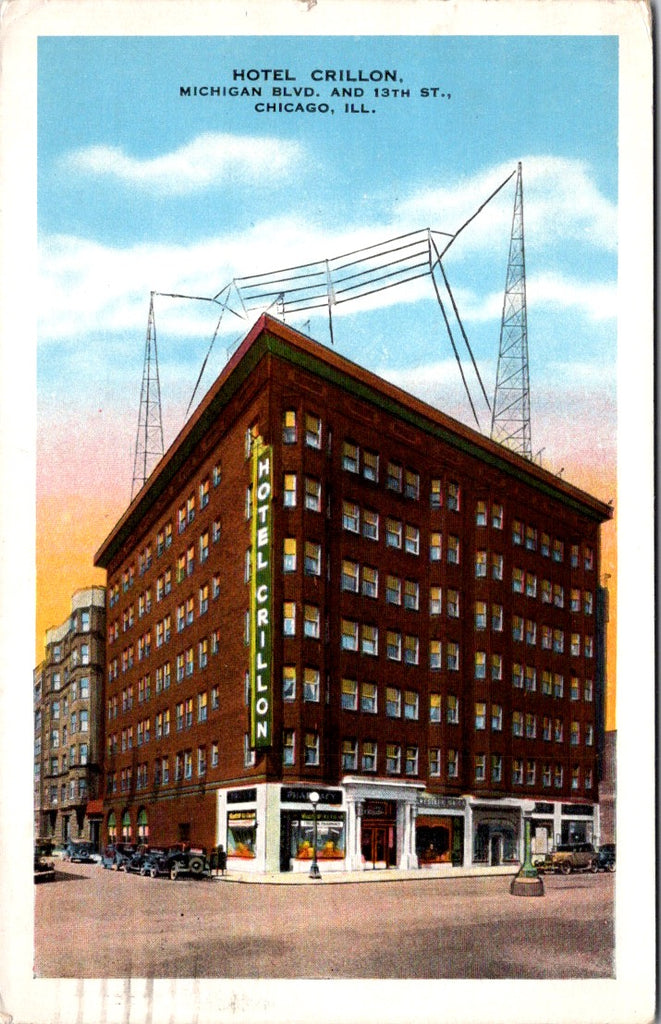 IL, CHICAGO - Hotel Crillon ($2.50 and up with bath) postcard - C17275