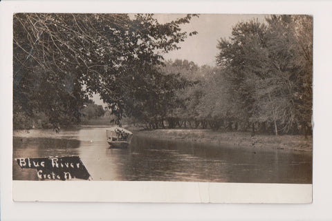 NE, CRETE - Blue River scene @1914 RPPC postcard - C17577