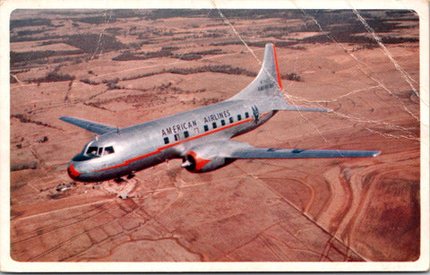 Plane postcard - AMERICAN Airlines close up postcard - C17659