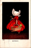 Greetings - Misc - Sunbonnet girl - SATURDAY card - C17682