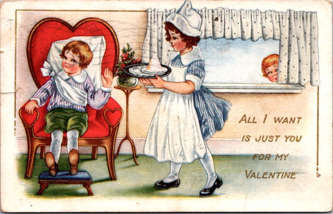 Valentine postcard - ALL I WANT IS JUST YOU - Whitney Made - C17796