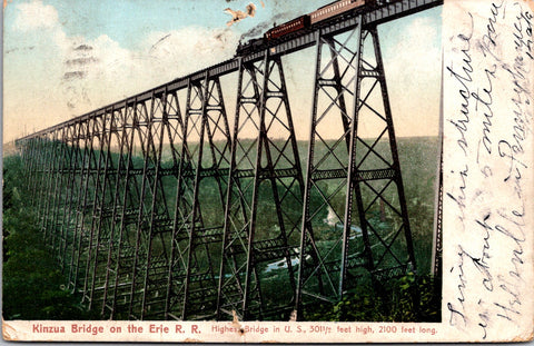 PA, Mount Jewett - Kinzua Bridge - 1907 NY & Salamanca RPO - C17918