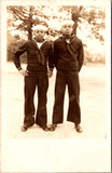 Military Men in uniform - posing in Sailor Suits, incl hats - RPPC -  C17978
