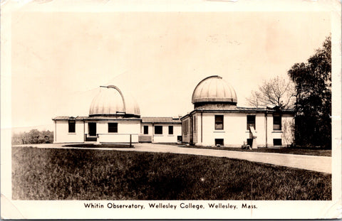 MA, Wellesley - Whitin Observatory at College - 1935 RPPC postcard - CP0084