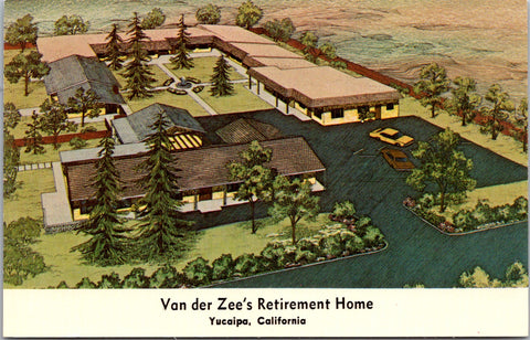 CA, Yucaipa - Vand der Zee's Retirement Home - 1971 postcard - CP0378