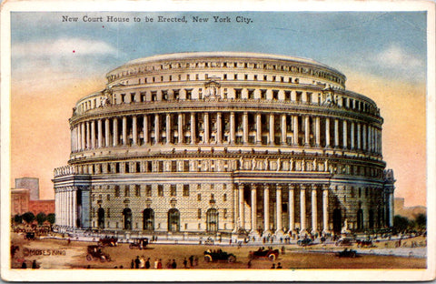 NY, NEW YORK CITY - Court House image, to be erected postcard - CP0608