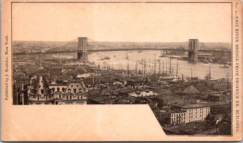 NY, NEW YORK CITY - East Riverand buildings - vintage postcard - CP0613