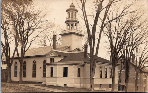 ME, BELFAST - Congregational Church @1909 RPPC postcard - CP0695
