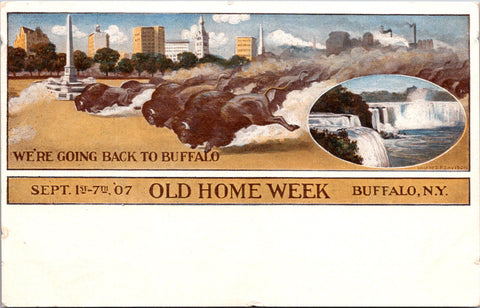 NY,  BUFFALO - Old Home Week, 1907 - 2 postcards - CP0790