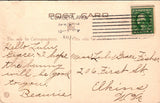 Easter - Girl in huge hat with lamb on a ribbon leash postcard - CP0796