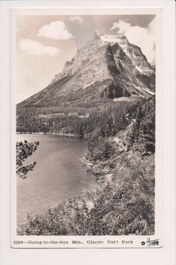 MONTANA - GOING TO THE SUN MTN, Glacier Nat'l Park - Hileman RPPC - CR0280