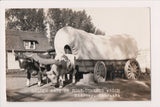 NE, KEARNEY - Covered Wagon - Golden gate or bust RPPC - CR0636