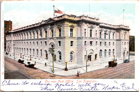 CA, SAN FRANCISCO - Post Office (new) - 1907 postcard - D04016