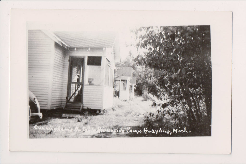 MI, GRAYLING - Cunninghams AuSable Riverside Camp - 1949 RPPC - D04311