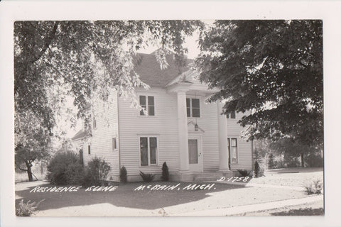 MI, MCBAIN - Residence - LL Cook RPPC postcard - D04354