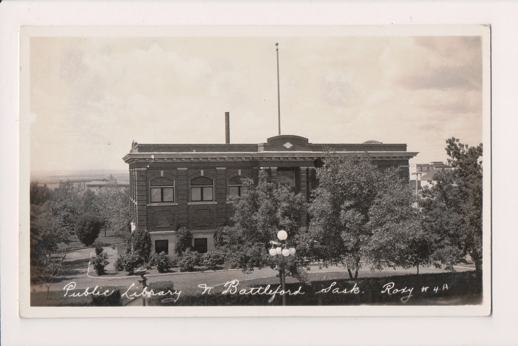 Canada - NORTH BATTLEFORD, SK - Public Library RPPC - D05010