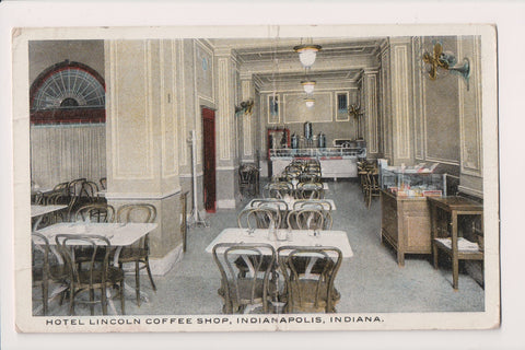 IN, INDIANAPOLIS - Hotel Lincoln Coffee Shop Interior - Edw Meredith postcard -