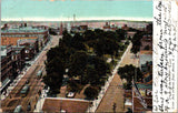 NJ, NEWARK - Park on Broad St BEV, buildings - 1907 postcard - D05076