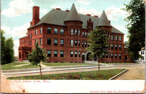 MA, Lynn - High School postcard