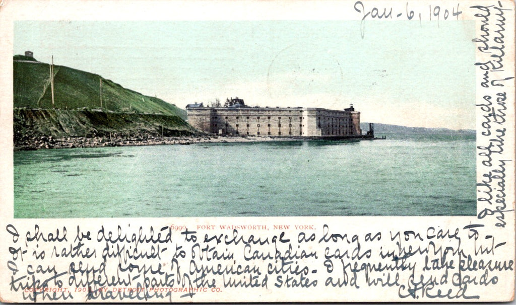 NY, FORT WADSWORTH - Detroit Photographic Co postcard - D05440