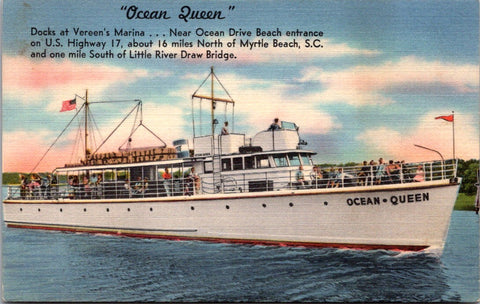 Ship Postcard - OCEAN QUEEN cruiser postcard - D05546