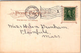 MA, Northampton - Forbes Library - clear flag killer postmark on postcard - D061