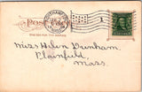 MA, NORTHAMPTON - Forbes Library - clear flag killer postmark on postcard - D061