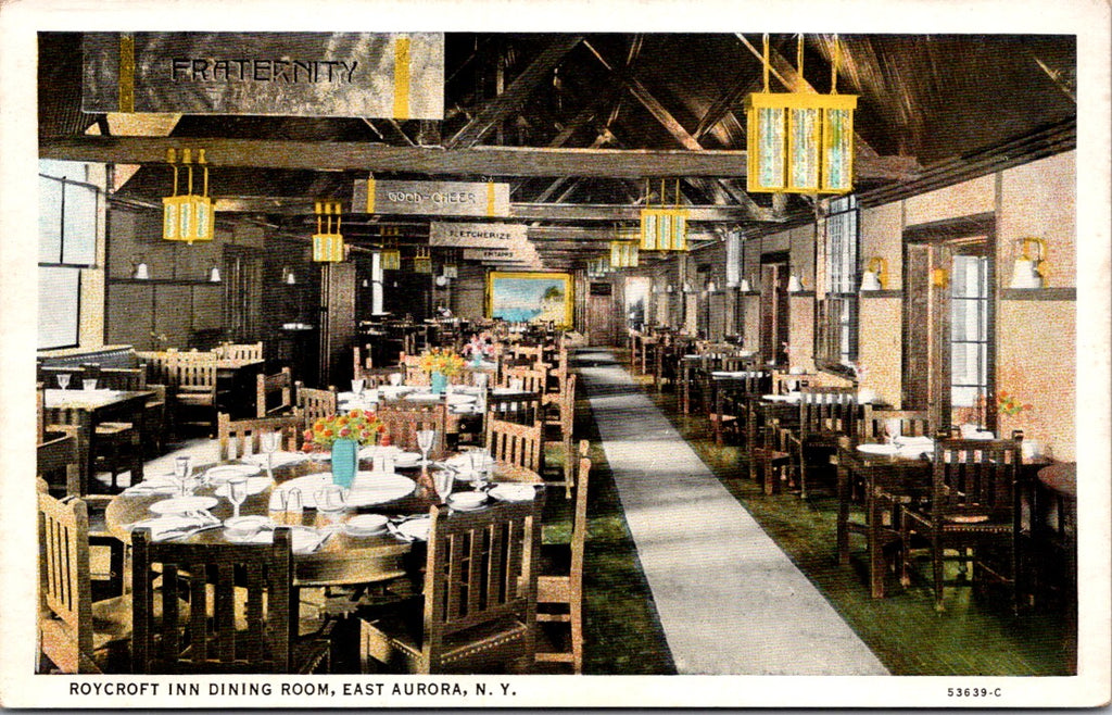 NY, EAST AURORA - Roycroft Inn Dining Room postcard - D17011