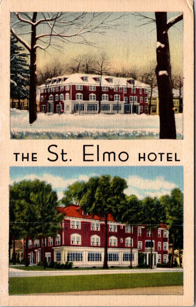 NY, CHAUTAUQUA - St Elmo Hotel - @1955 postcard - D17189