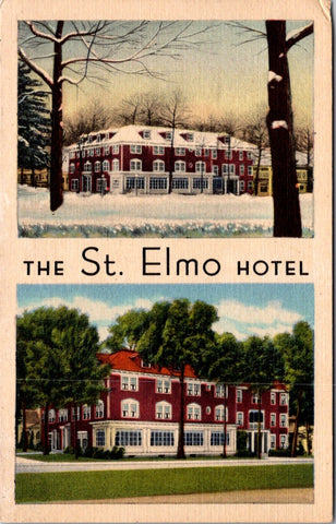 NY, CHAUTAUQUA - St Elmo Hotel - @1955 postcard - D17189