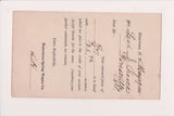 NY, WATERTOWN - 1882 Liberty Postal Card - Wagon Co - D17279
