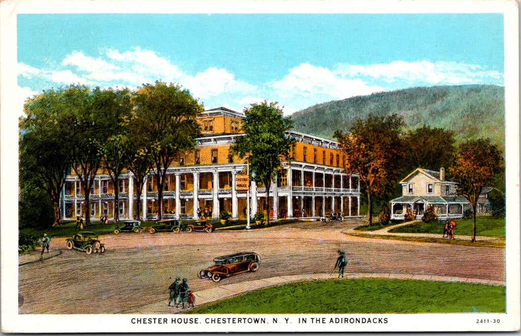 NY, CHESTERTOWN, Chester House - @1931 postcard - D17383