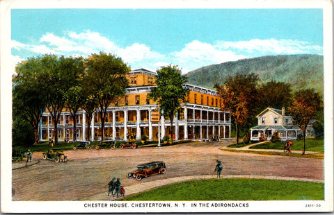 NY, CHESTERTOWN, Chester House - @1931 postcard - D17383