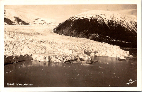 AK, TAKU INLET - Taku Glacier - Robinson RPPC postcard - D17463