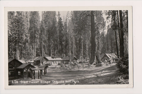 CA, VISALIA - Giant Forest Village, Sequoia Nat'l Park RPPC postcard - D18065