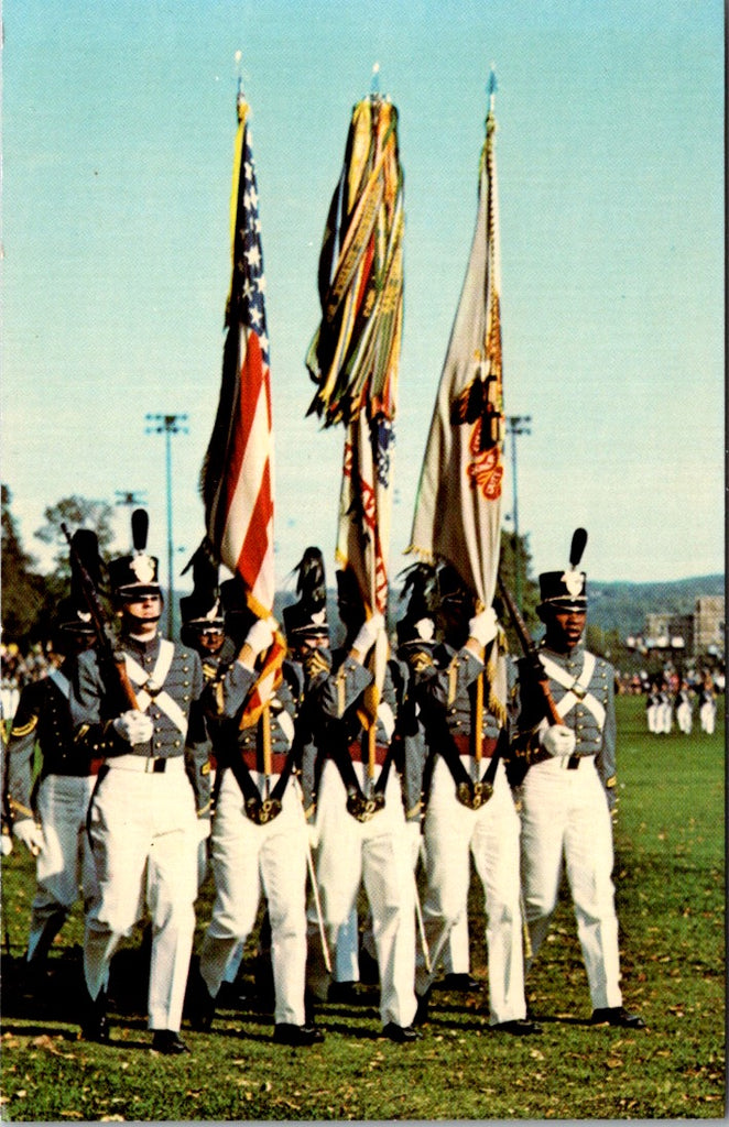 NY, WEST POINT - Military Academy Cadet Color Guard closeup postcard - D18154