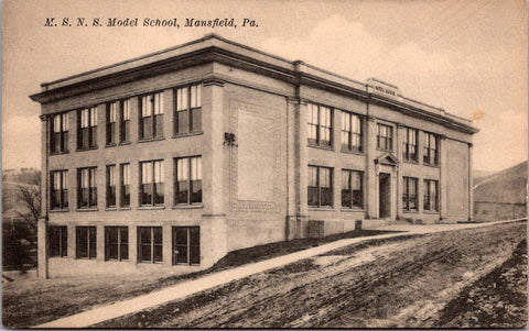 PA, Mansfield - M S N S Model School - John P Bates postcard - DG0008